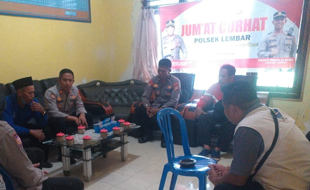 Jumat curhat Kapolsek Lembar di Lembar, Bahas Berbagai Permasalahan