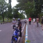Polsek Gerung Bubarkan Balap Liar di Jalan Raya Penas
