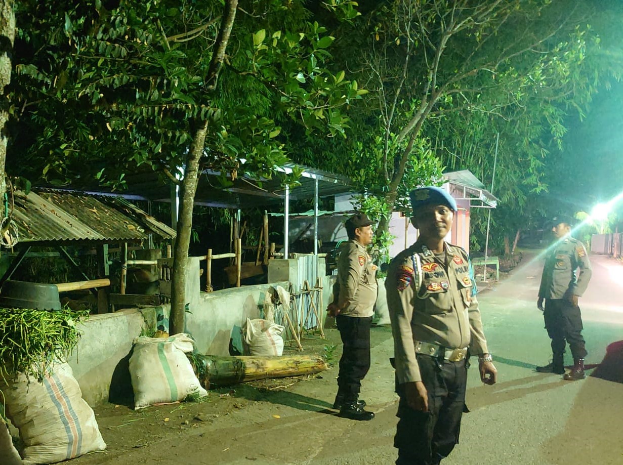 Polsek Lembar Gelar Patroli dan Monitoring Kamtibmas di Wilayah Hukumnya di Lombok Barat