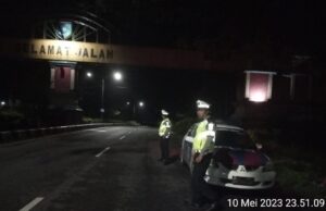 Satlantas Polres Lombok Barat Melakukan Patroli Malam untuk Ciptakan Kamseltibcar Lantas dan Himbau