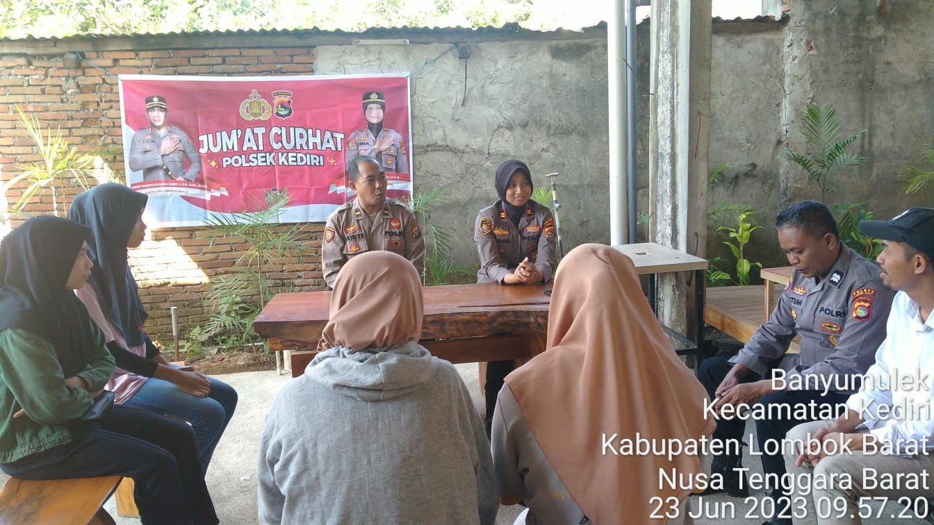 Jumat Curhat Kapolsek Kediri bersama Komunitas Penjual Es Coklat Gila, Singgung Mengenai Sampah
