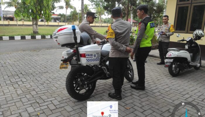 Polres Lombok Barat Periksa Sepeda Motor Listrik PATWAL Lantas Jelang Pemilu 2024
