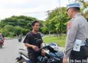 Patroli Satlantas Polres Lombok Barat Tertibkan Pengendara Pelanggar Lalu Lintas di Jalur Bypass BIL