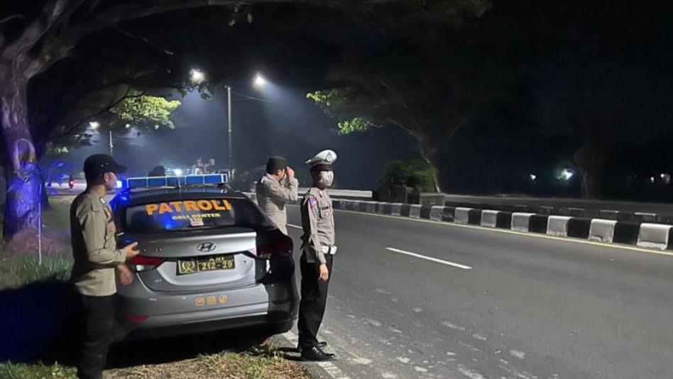 Polsek Kediri Gencar Patroli Malam, Cegah 3C dan Balap Liar di Jalur BIL