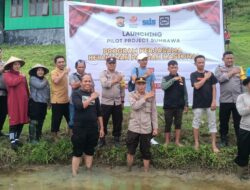 Dukung Ketahanan Pangan, Polsek Ropang Ikuti Launching Pilot Project Sumbawa