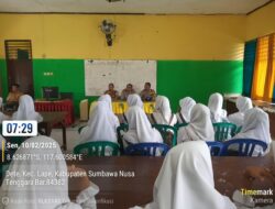 Polsek Lape Gelar Police Goes to School di SMPN 1 Lape Desa Dete