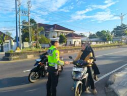 Sat Lantas Polres Lombok Utara Terapkan Pendekatan Humanis dalam Kegiatan Rawan Pagi