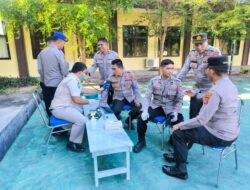 Si Dokes Laksanakan Screening Kesehatan Kepada Personil Polres Lombok Utara