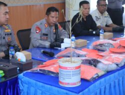 Kapolres Sumbawa Barat Pimpin Konferensi Pers Ungkap Kasus Narkoba