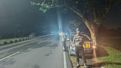 Patroli Malam Polsek Kediri: Cegah Kejahatan dan Balap Liar di Jalan Bypass