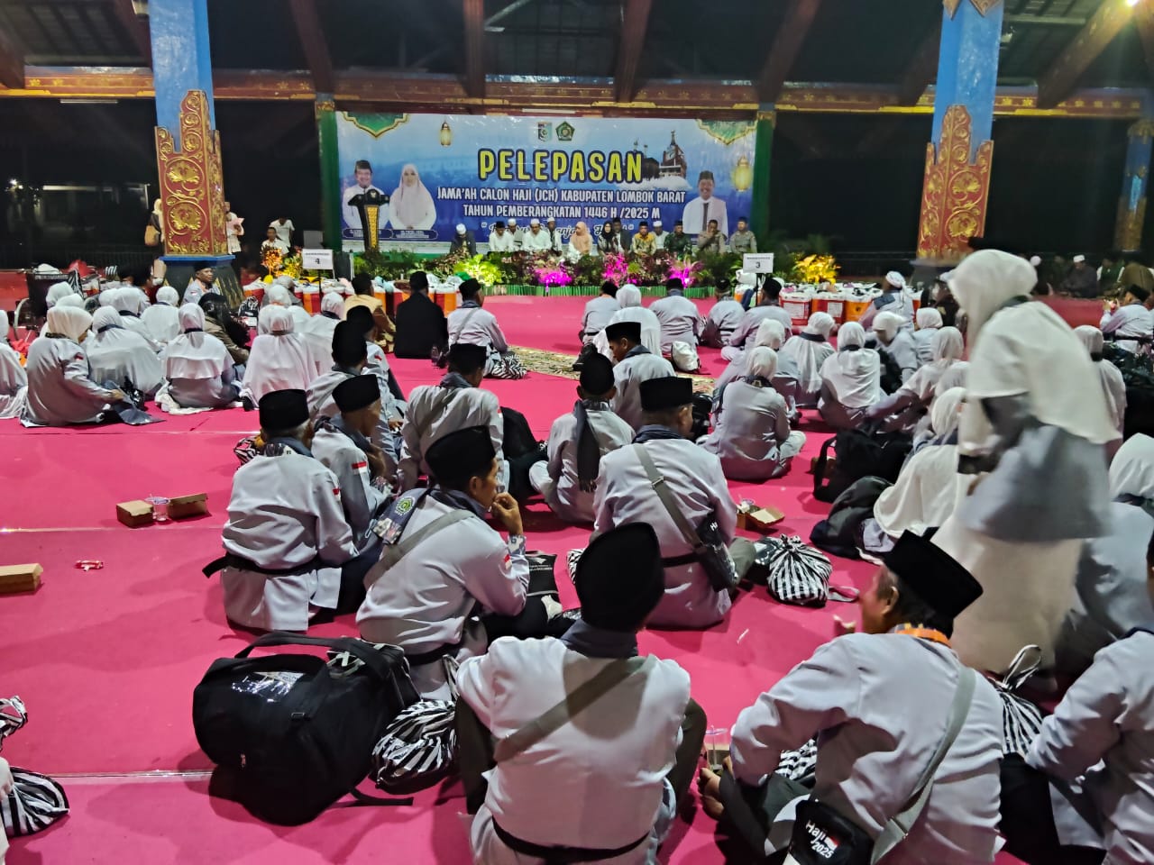 Kapolsek Gerung Pastikan Keamanan JCH Kloter 11 Lombok Barat