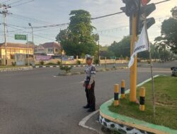 Sat Lantas Polres Bima Kota Laksanakan Strong Point Pagi, Antisipasi Kemacetan dan Laka Lantas