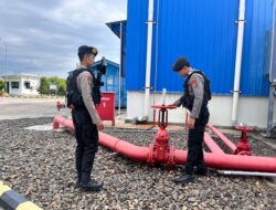 Unit Pamobvit Sat Samapta Polres Bima Kota Laksanakan Pengamanan dan Patroli di Objek Vital PLTMG Bonto Bima