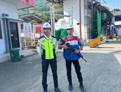 Unit Pam Obvit Sat Samapta Polres Bima Kota Laksanakan Pengamanan dan Patroli di Objek Vital PT Pertamina Patra Niaga Integrated Terminal Bima
