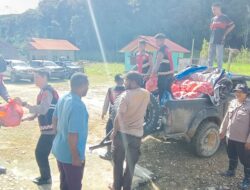 Polres Pegunungan Arfak Salurkan Bantuan Sembako kepada Warga Terdampak Longsor di Kampung Jim