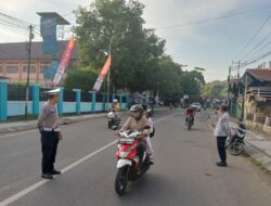 Satlantas Polres Bima Kota Laksanakan Kegiatan Rawan Pagi, Lancarkan Arus Lalin dan Cegah Laka Lantas