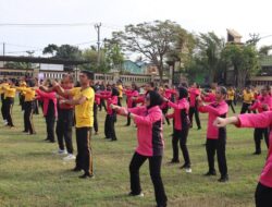 Polres Lombok Utara Gelar Olahraga Bersama Sambut Hari Bhayangkara ke-79