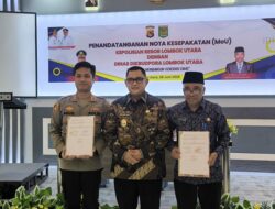 Polres Lombok Utara Tandatangi MoU dengan Dikbudpora, Wujudkan Dunia Pendidikan Yang Aman dan Bermartabat