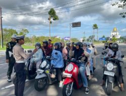 Operasi Patuh Rinjani 2025: Puluhan Pelanggar Ditindak di Bundaran GMS, Lombok Barat