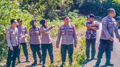 Polres Lombok Barat Dampingi Polda NTB Cek Lahan Jagung di Kedaro Sekotong