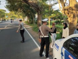 Patroli Rutin Satlantas Jaga Ketertiban di Bypass BIL Lombok Barat