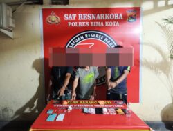 Tiga Pengedar Shabu Ditangkap di Dua Lokasi Berbeda, Polres Bima Kota Amankan 4,86 Gram Barang Bukti