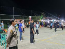 Pengamanan Turnamen Bola Voli, Wujud Komitmen Bhabinkamtibmas Jaga Kamtibmas Kondusif