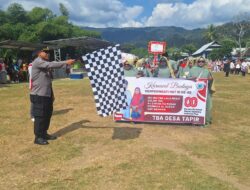 Polsek Seteluk Pimpin Pengamanan Pawai Budaya HUT RI ke-80