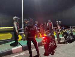 Unit patmor sat samapta polres dompu gelar patroli presisi kryd untuk ciptakan kamtibmas yang kondusif