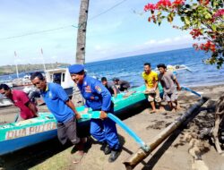 Sat Polairud Polres Dompu Gelar Kegiatan Binmas dan Polmas Perairan Serta Terima Kunjungan Direktur Polairud Polda NTB
