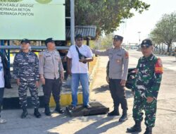 Personel Gabungan TNI-Polri Gelar Pengecekan Situasi di Pelabuhan Laut Tano