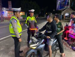 Sat Lantas Polres Lombok Utara Laksanakan Patroli Blue Light dan Pengaturan Arus Lalu Lintas