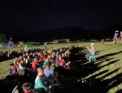 PEMBINAAN PESERTA PRAMUKA JAMBORE RANTING DI DESA MANEMENG, POLISI BERIKAN EDUKASI TERTIB LALU LINTAS