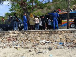 Satpolairud Polres Bima PAM Wisata, Menjamin Kenyamanan Masyarakat Yang Menikmati Libur Akhir Pekan di Pantai Kalaki