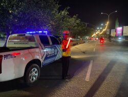 Sat Lantas Polres Bima Kota Gelar Blue Light Patrol dan Pengaturan Lalu Lintas