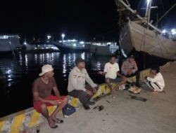 Polsek Kawasan Pelabuhan Laut Bima Gelar Patroli Rutin, Himbau Buruh dan ABK Jaga Kamtibmas